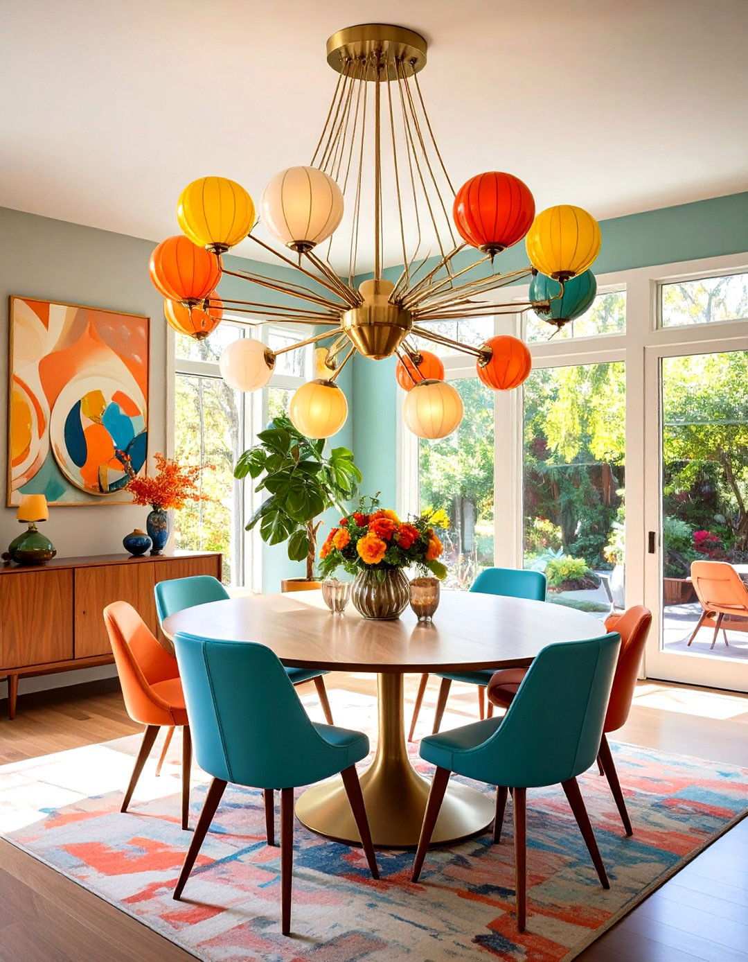 Sputnik Chandelier Statement Lighting - 24 Mid-century Modern Dining Rooms