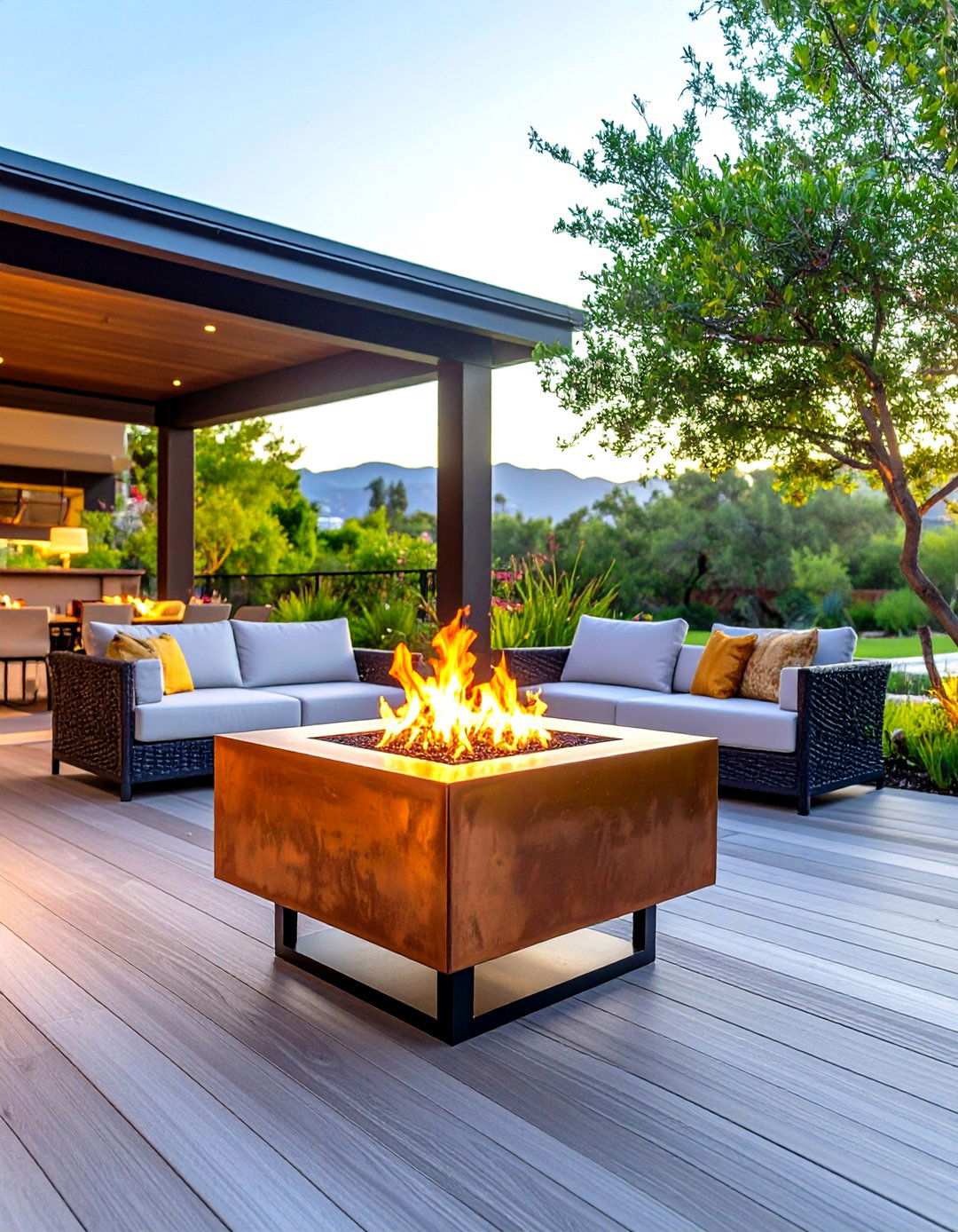 Square Fire Bowl Design - 24 Square Fire Pit Ideas