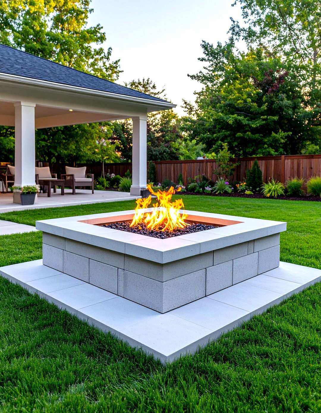 Square Fire Pit Cinder Block Design - 24 Square Fire Pit Ideas