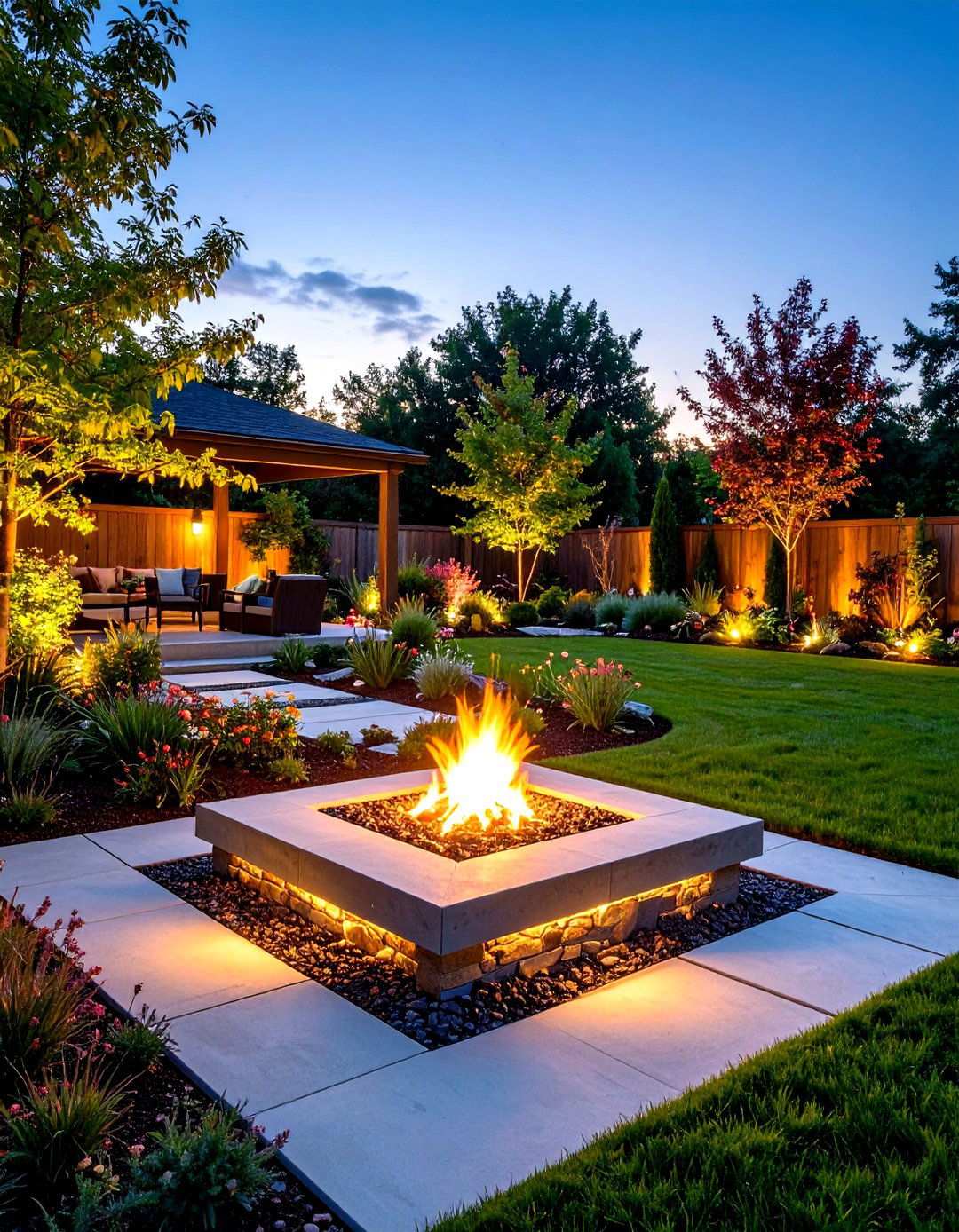 Square Fire Pit Landscaping Integration - 24 Square Fire Pit Ideas