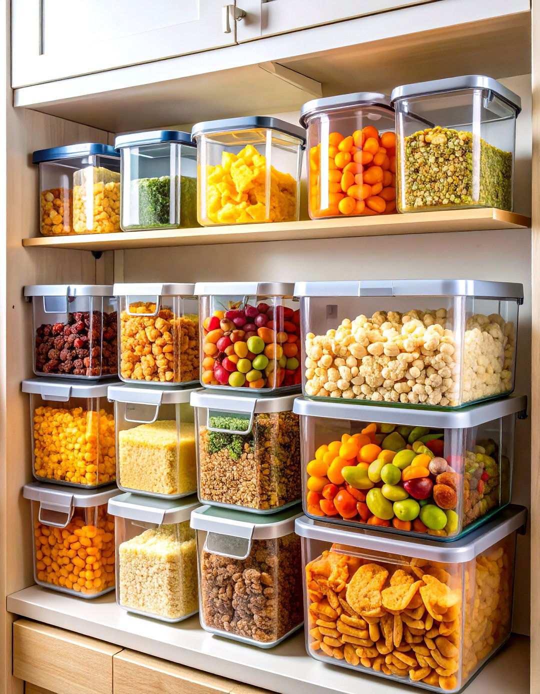 Stackable Bin Cabinet System - 24 Snack Storage Ideas