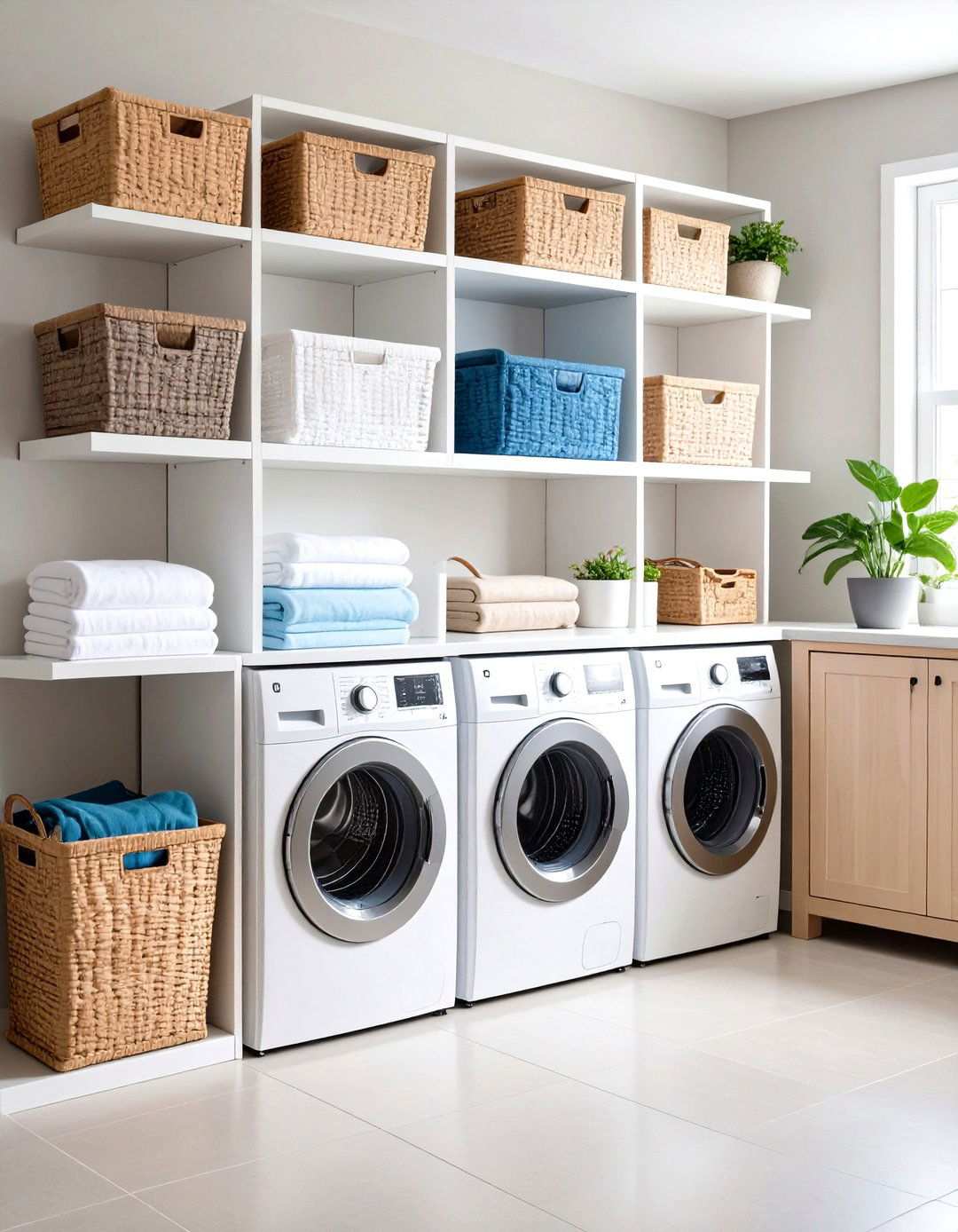Stackable Cube Shelving - 24 Laundry Room Shelf Ideas