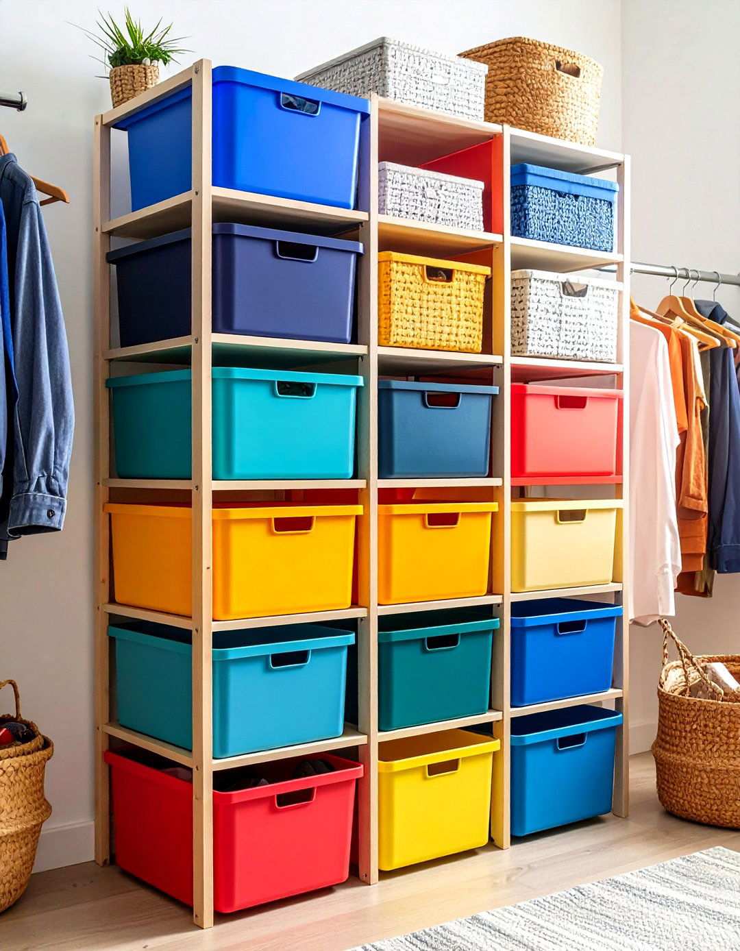 Stackable Storage Tower - 24 Small Closet Storage Ideas