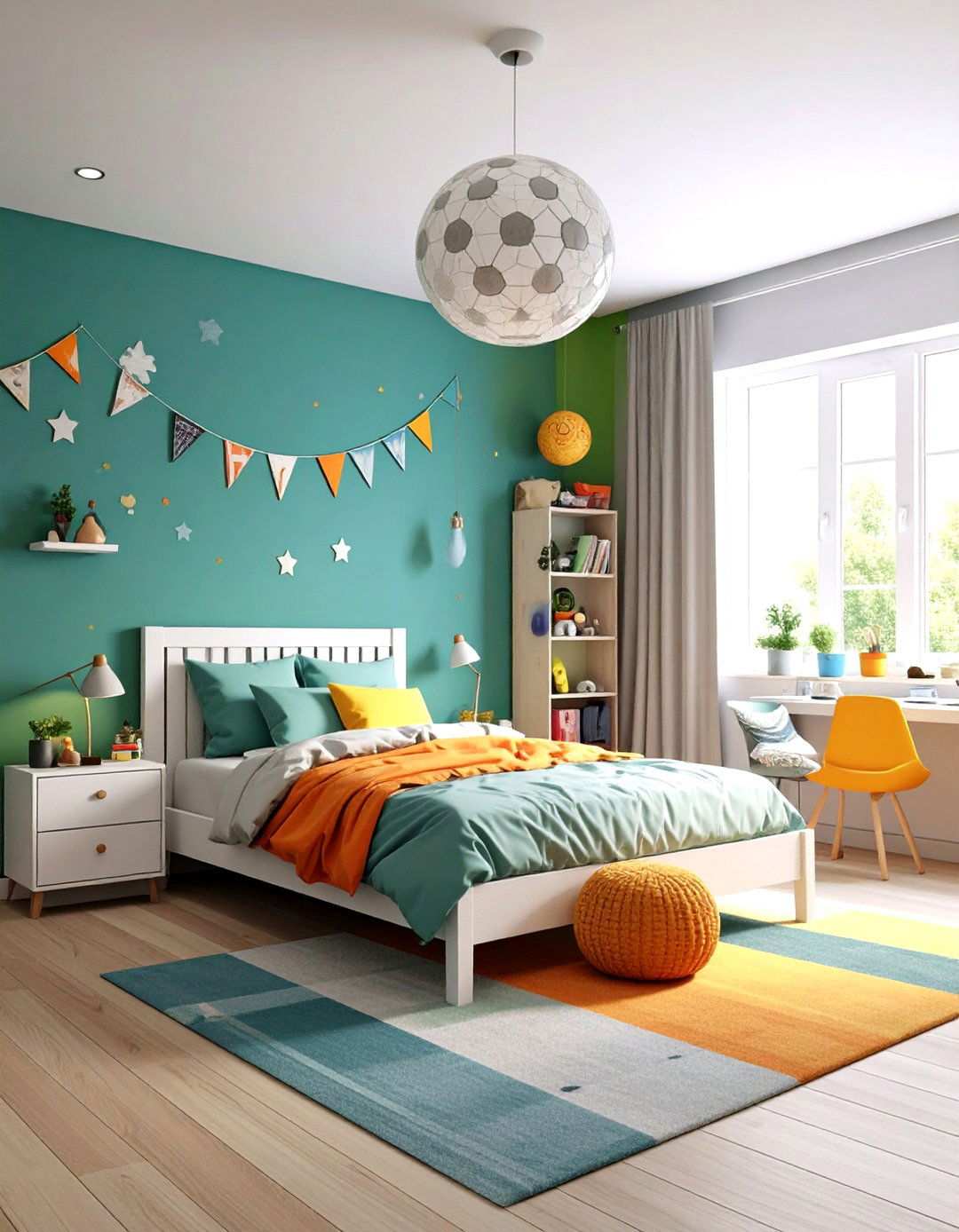 Stadium Atmosphere Soccer Bedroom - 24 Soccer Themed Bedroom Ideas