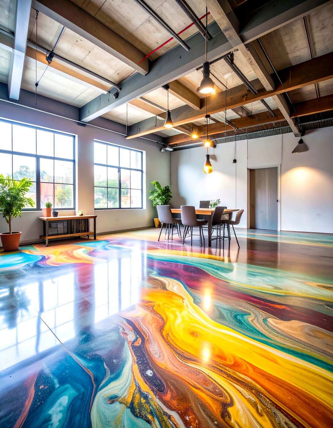Stained and Sealed Concrete - 24 Man Cave Flooring Ideas