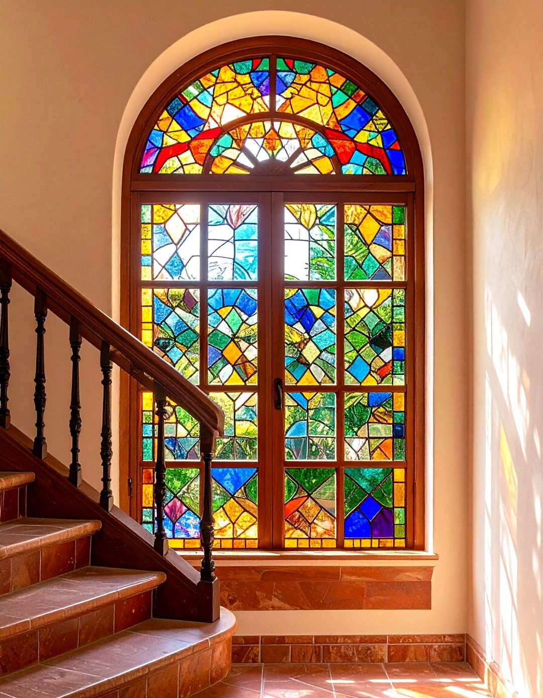 Stained Glass Accent Windows - 24 spanish style windows