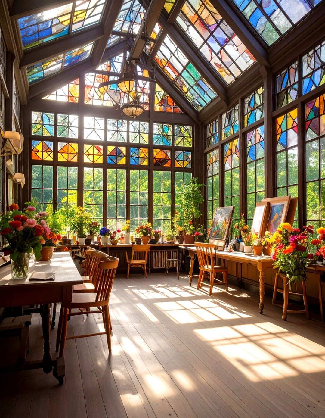 Stained Glass Victorian Art Studio - 24 Victorian Sunroom Ideas
