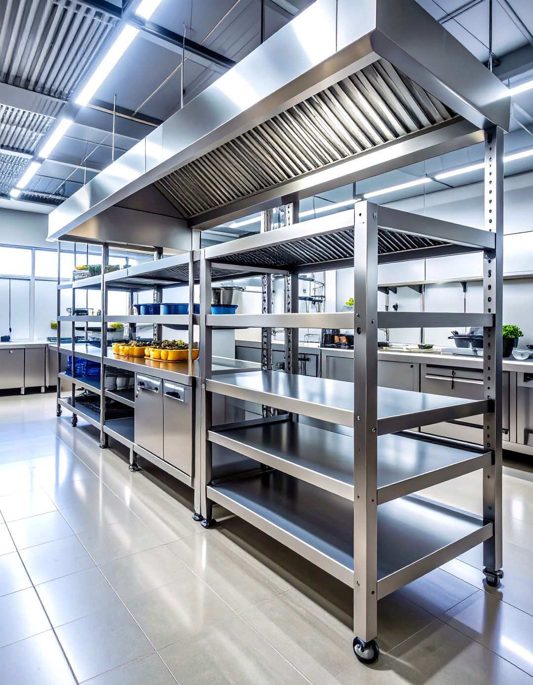 Stainless Steel Commercial Style - 24 Open Shelving Kitchen Ideas