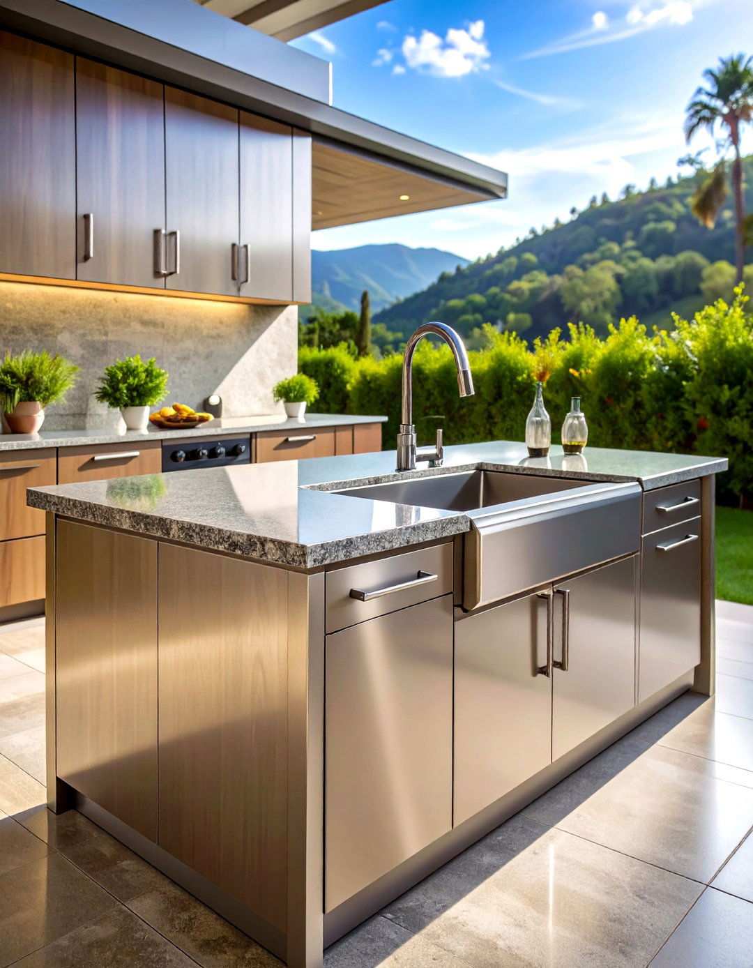 Stainless Steel Kitchen Island Sink - 24 outdoor sink ideas