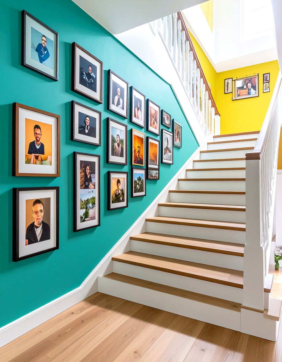 Staircase Gallery Progression - 24 Photo Display Ideas