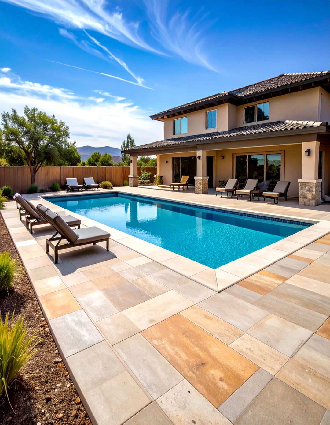Stamped Concrete Pool Deck - 24 Hardscape Ideas