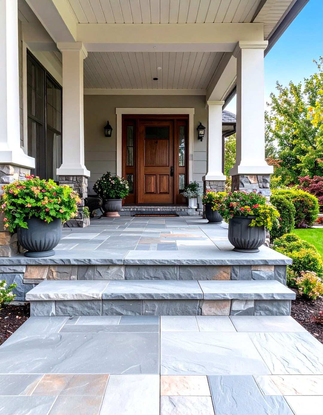 Stamped Concrete Porch Designs - 24 Porch Flooring Options