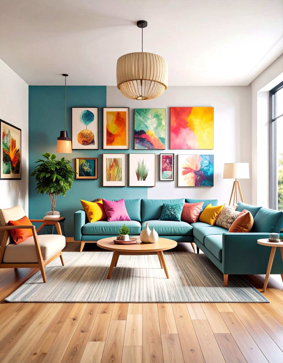 Statement Art Gallery Wall - 24 Room Decorating Ideas