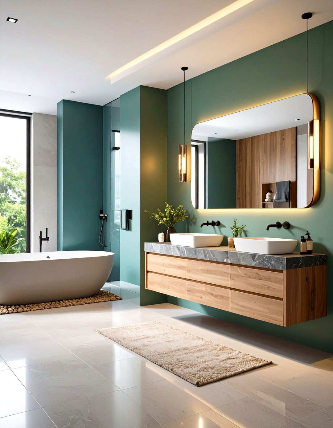Statement Bathroom Sanctuary - 24 Room Decorating Ideas