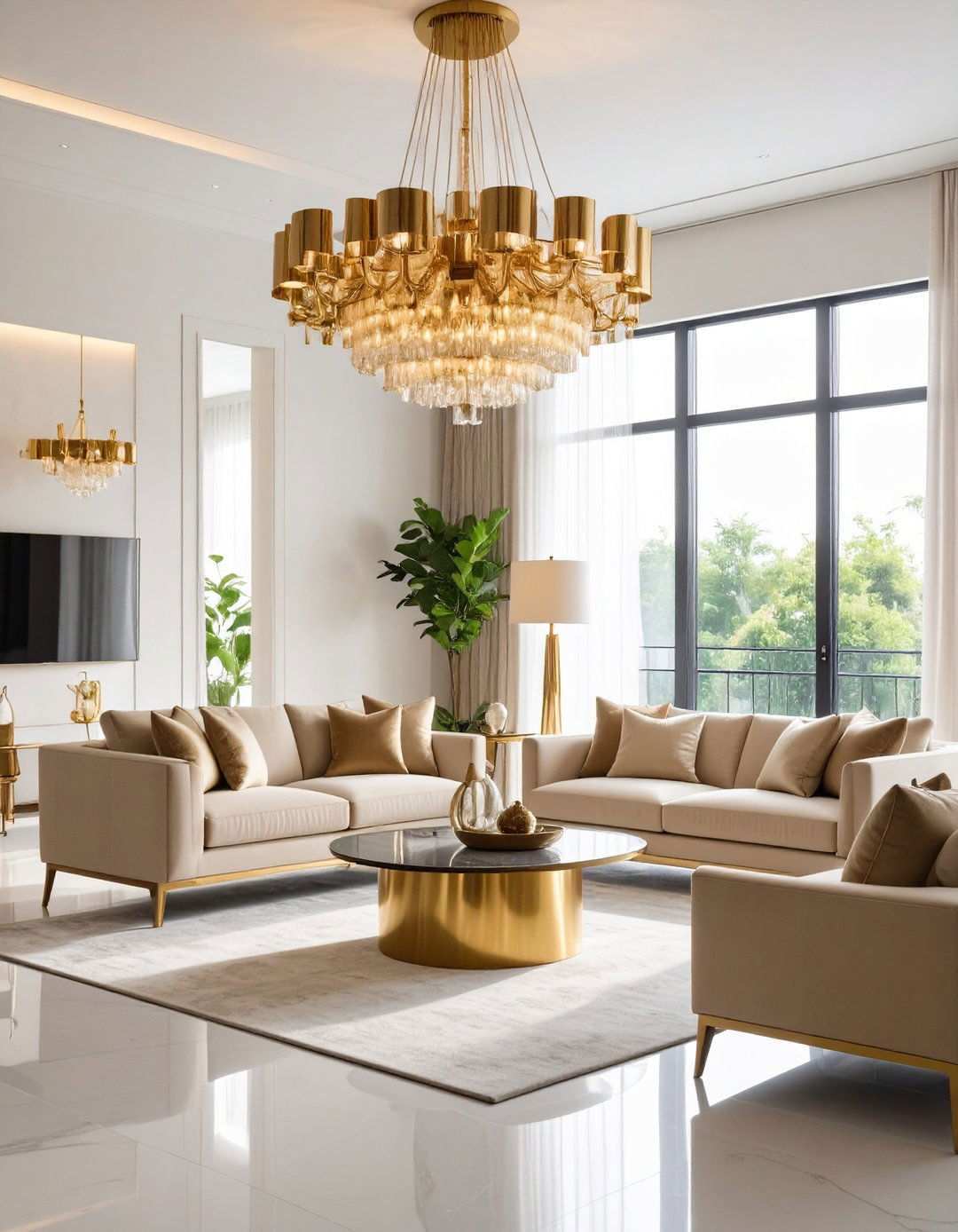 Statement Lighting Living Room - 24 Pottery Barn Living Room Ideas