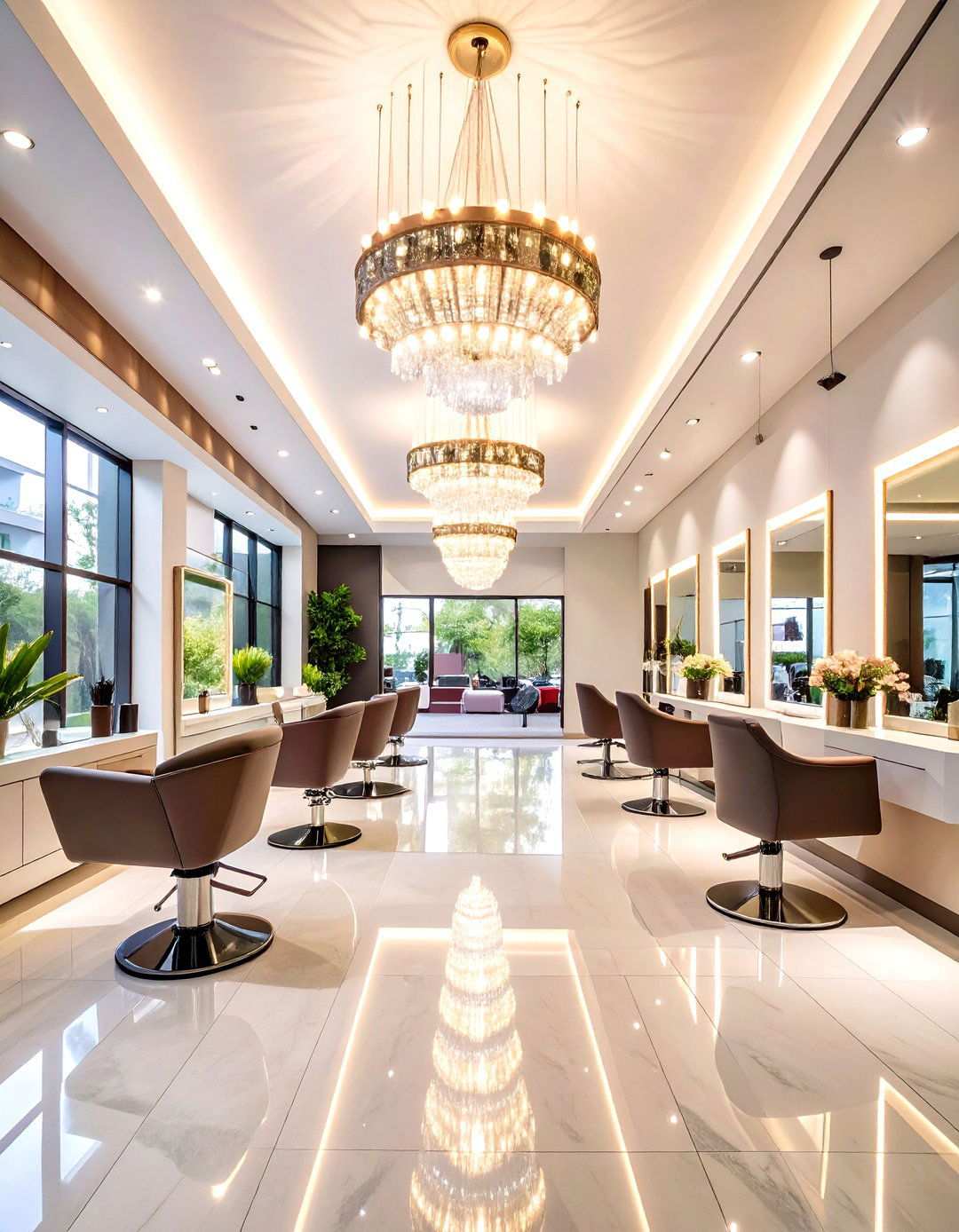 Statement Lighting Showcase Systems - 24 Salon Interior Design Ideas