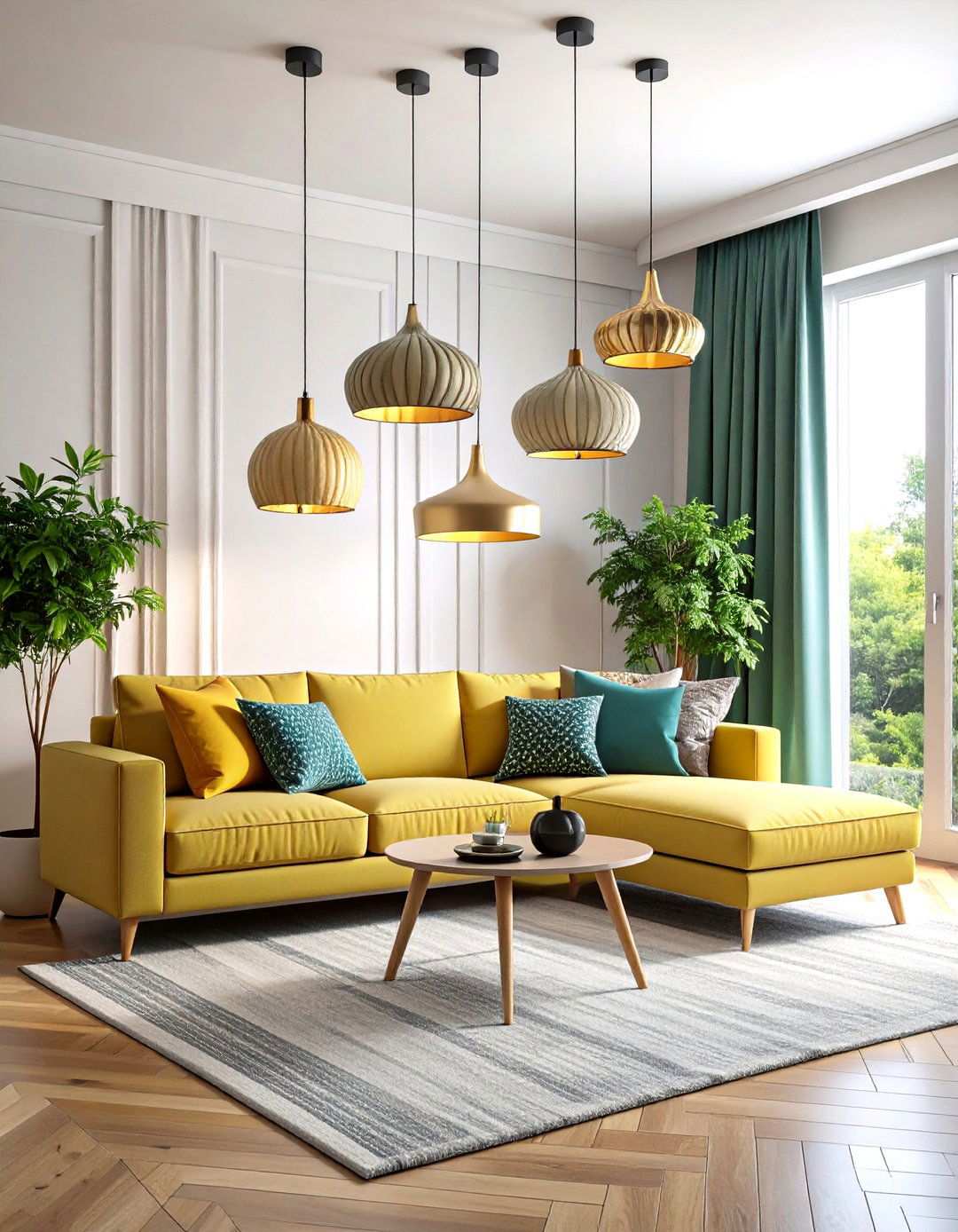 Statement Pendant Lighting Clusters - 24 Living Room Lighting Ideas