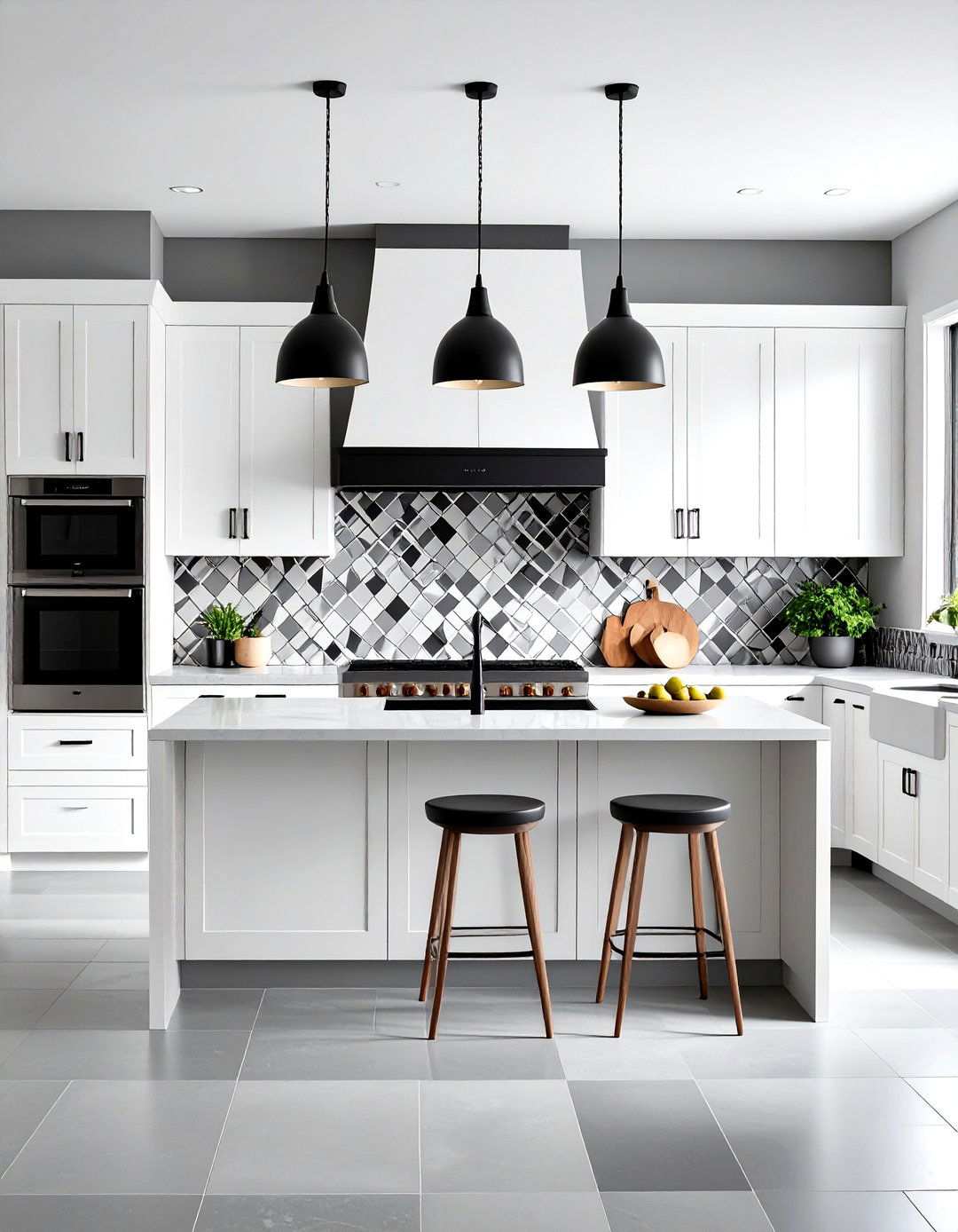 Statement Tile Backsplash Kitchen - 24 Spanish Modern Interior Design Ideas