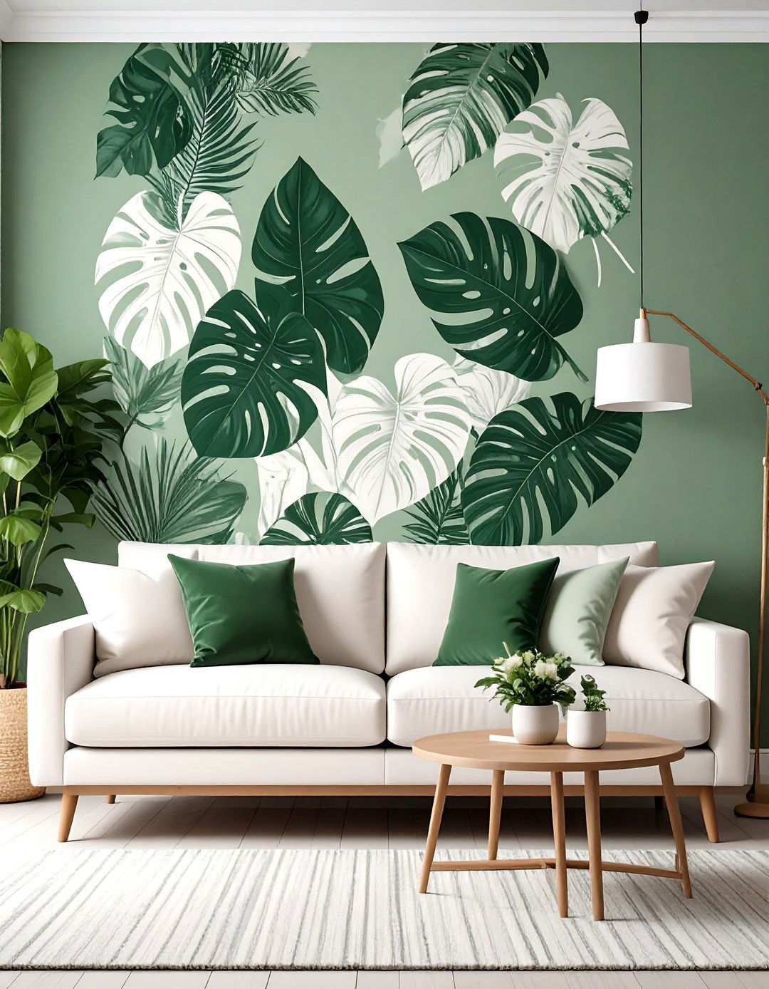 Statement Wallpaper Feature Wall - 24 living room wall decor ideas