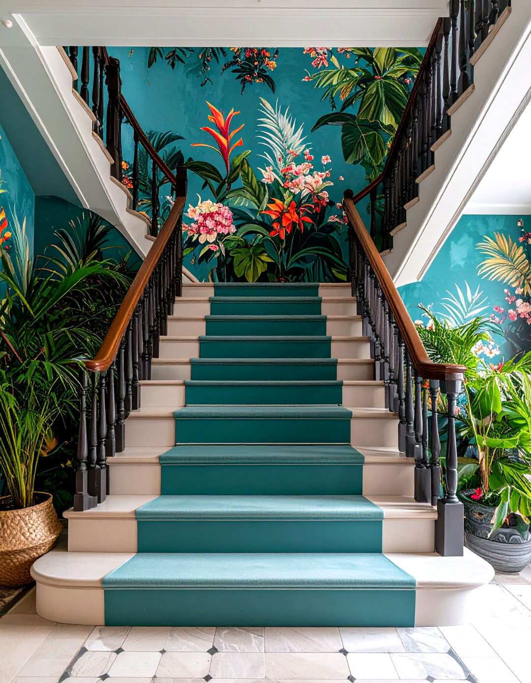 Statement Wallpaper Murals - 24 Staircase Wall Ideas