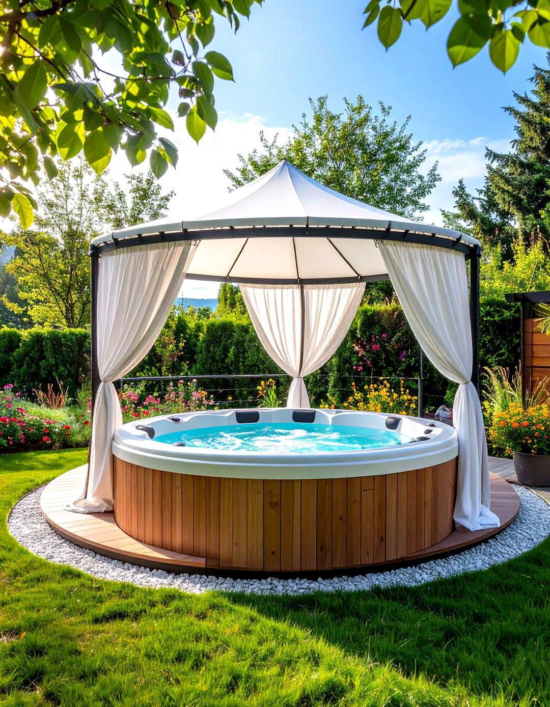 Steel Frame Tensioned Fabric - 24 Hot Tub Enclosure Ideas