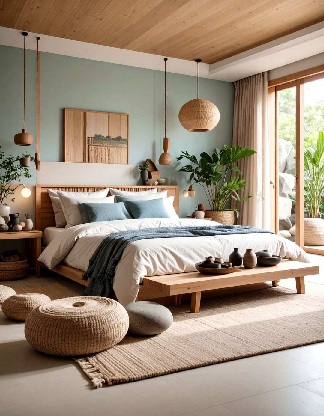 Stone and Ceramic Decor - 24 Japanese Bedroom Ideas