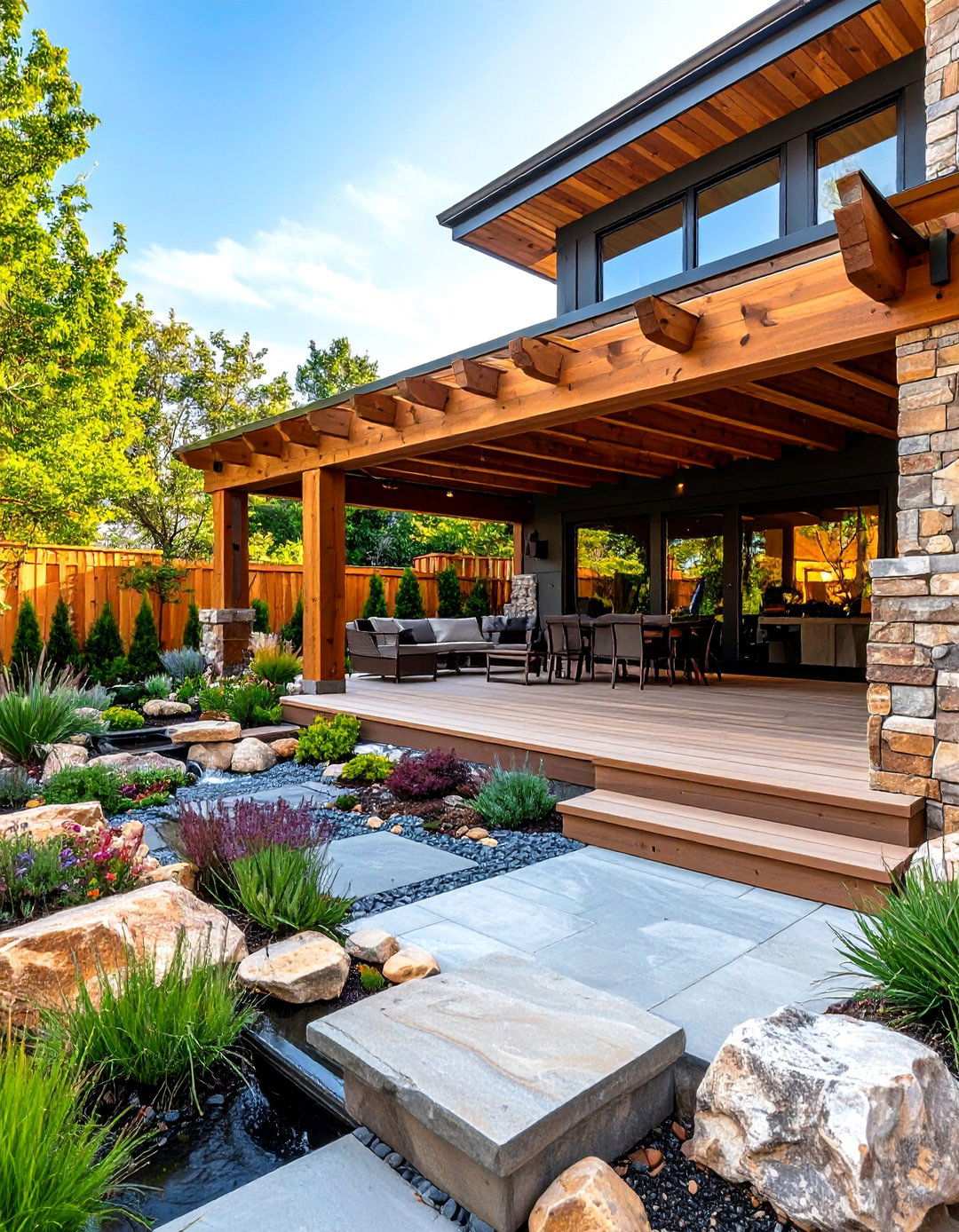 Stone and Rock Garden Design - 24 Under Deck Landscaping Ideas