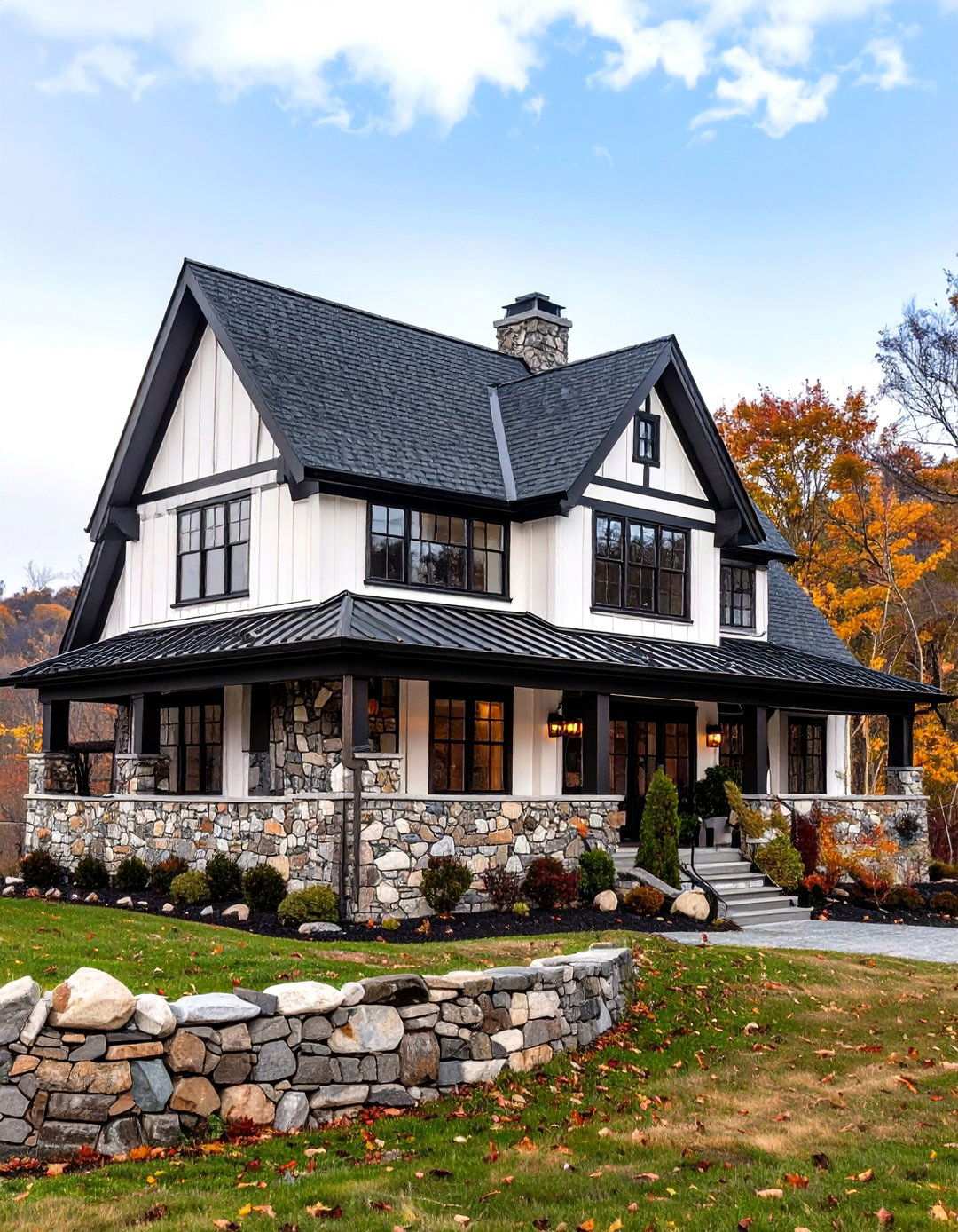 Stone Foundation Farmhouse Design - 24 Modern Farmhouse Exterior