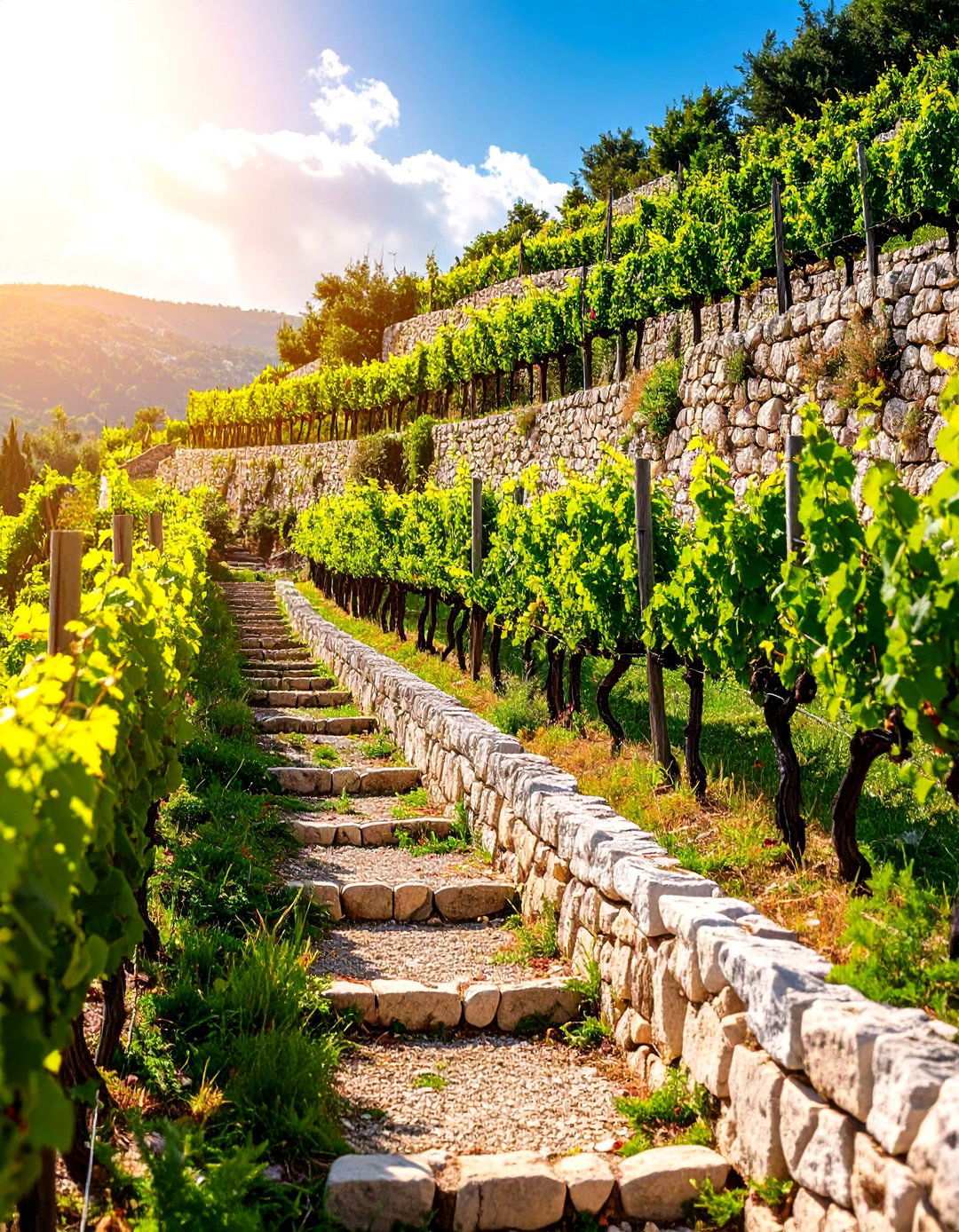 Stone Terraced Hillside Vineyard - 24 Italian Garden Design Ideas