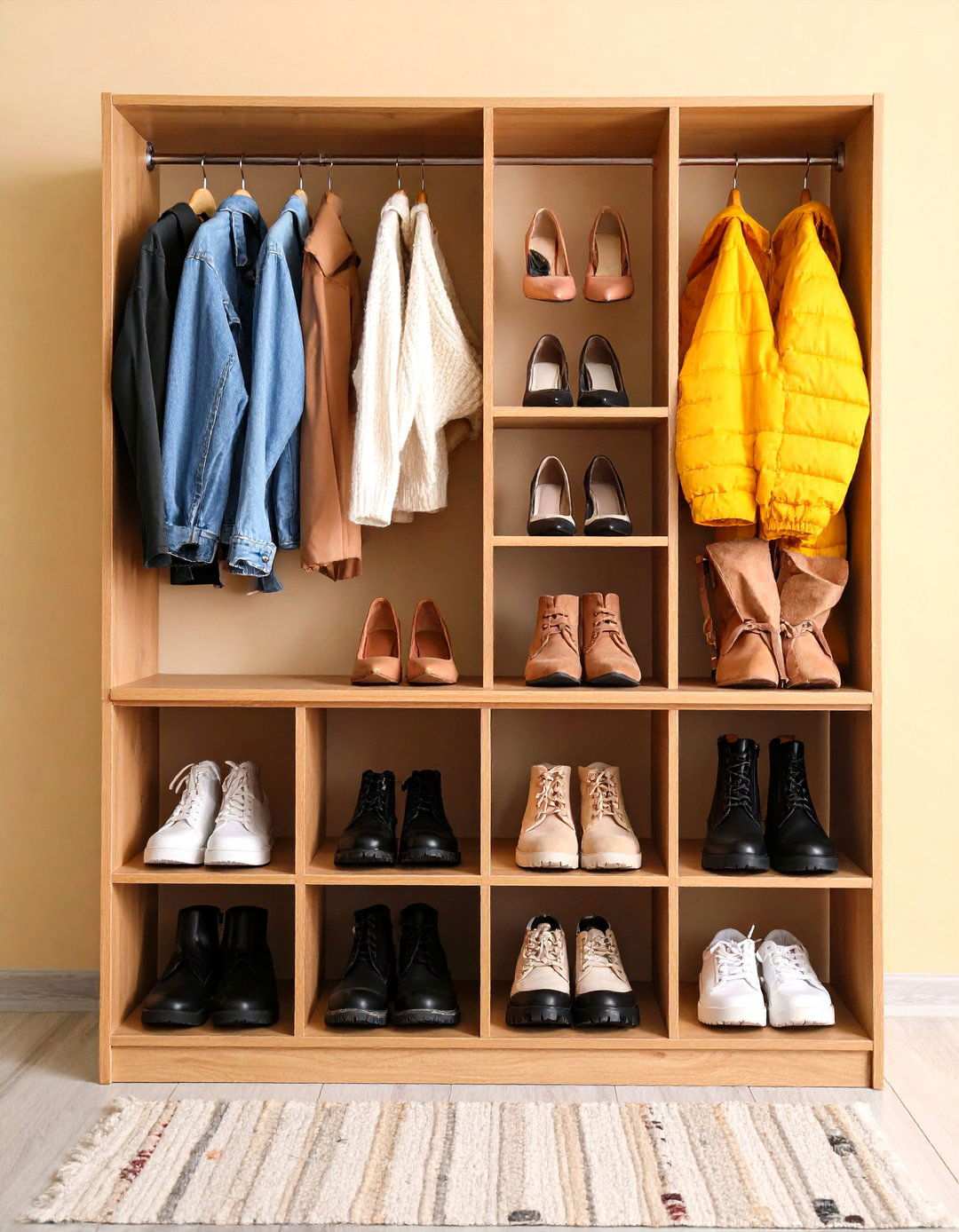 Storage Bench With Open Cubbies - 24 Mudroom Storage Ideas