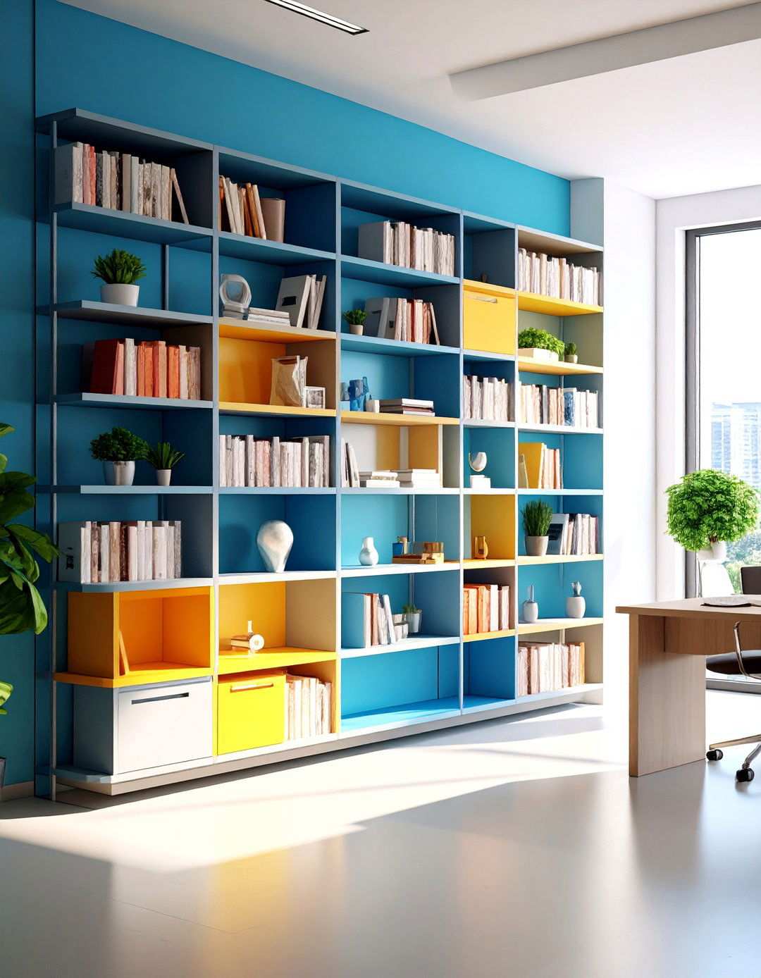 Storage Display Hybrid Solutions - 24 Office Wall Decor Ideas