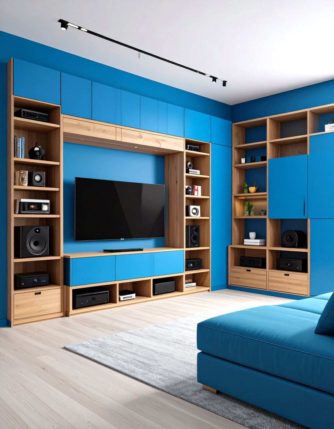 Storage Focused Media Room - 24 Media Room Ideas