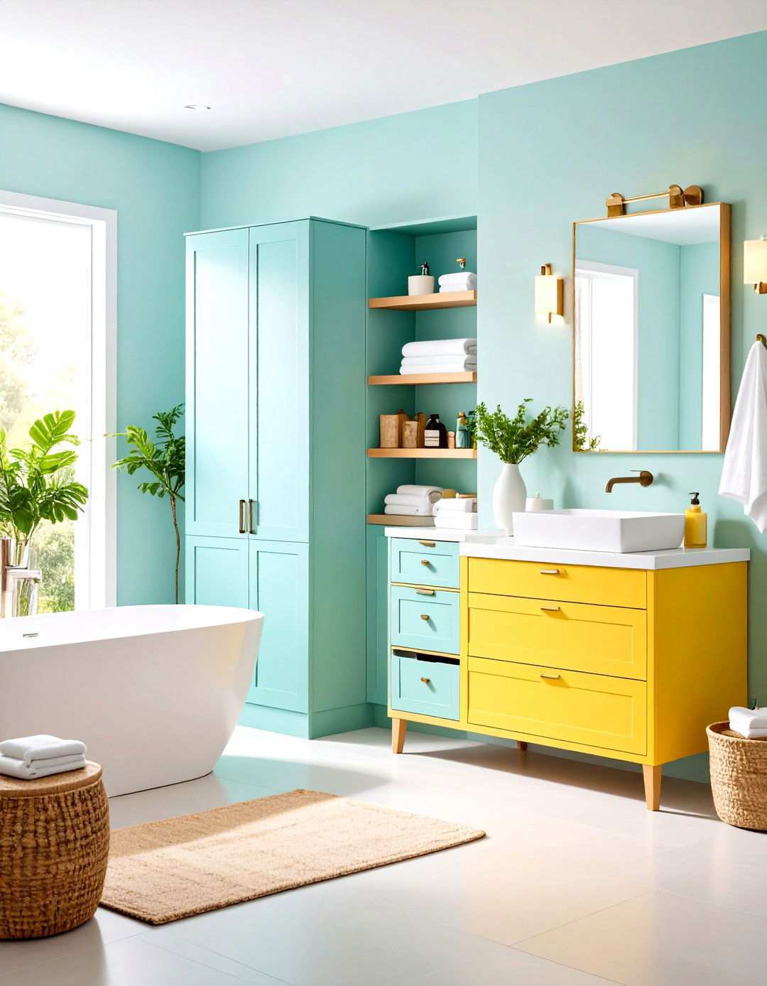 Storage Solution Organization - 24 Large Bathroom Ideas