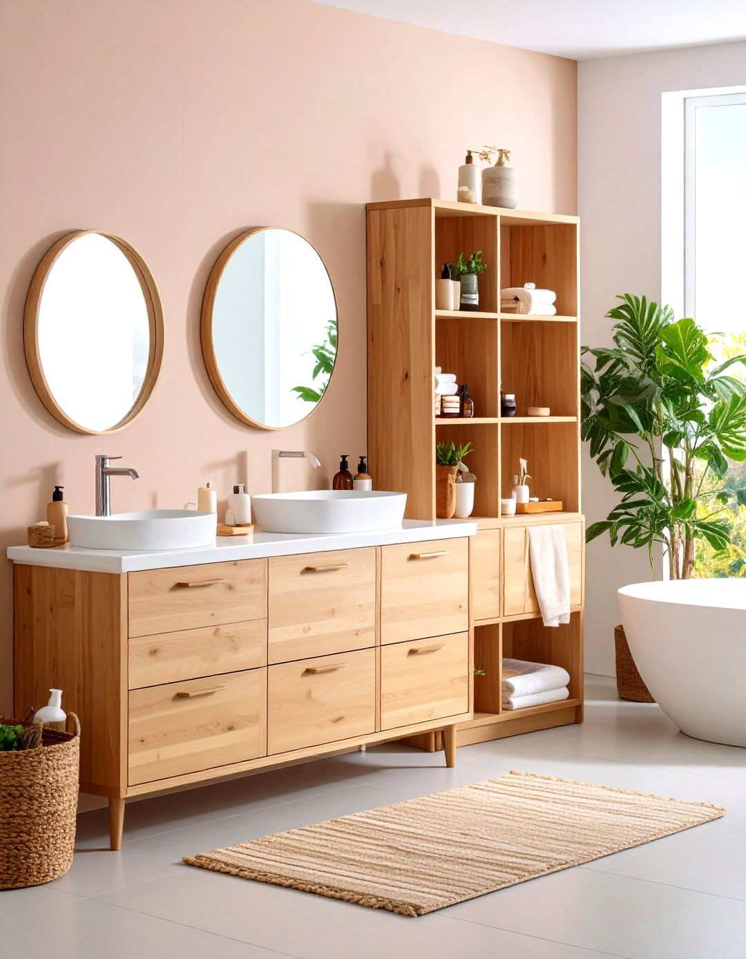 Streamlined Bathroom Storage - 24 Minimalist Decorating Ideas
