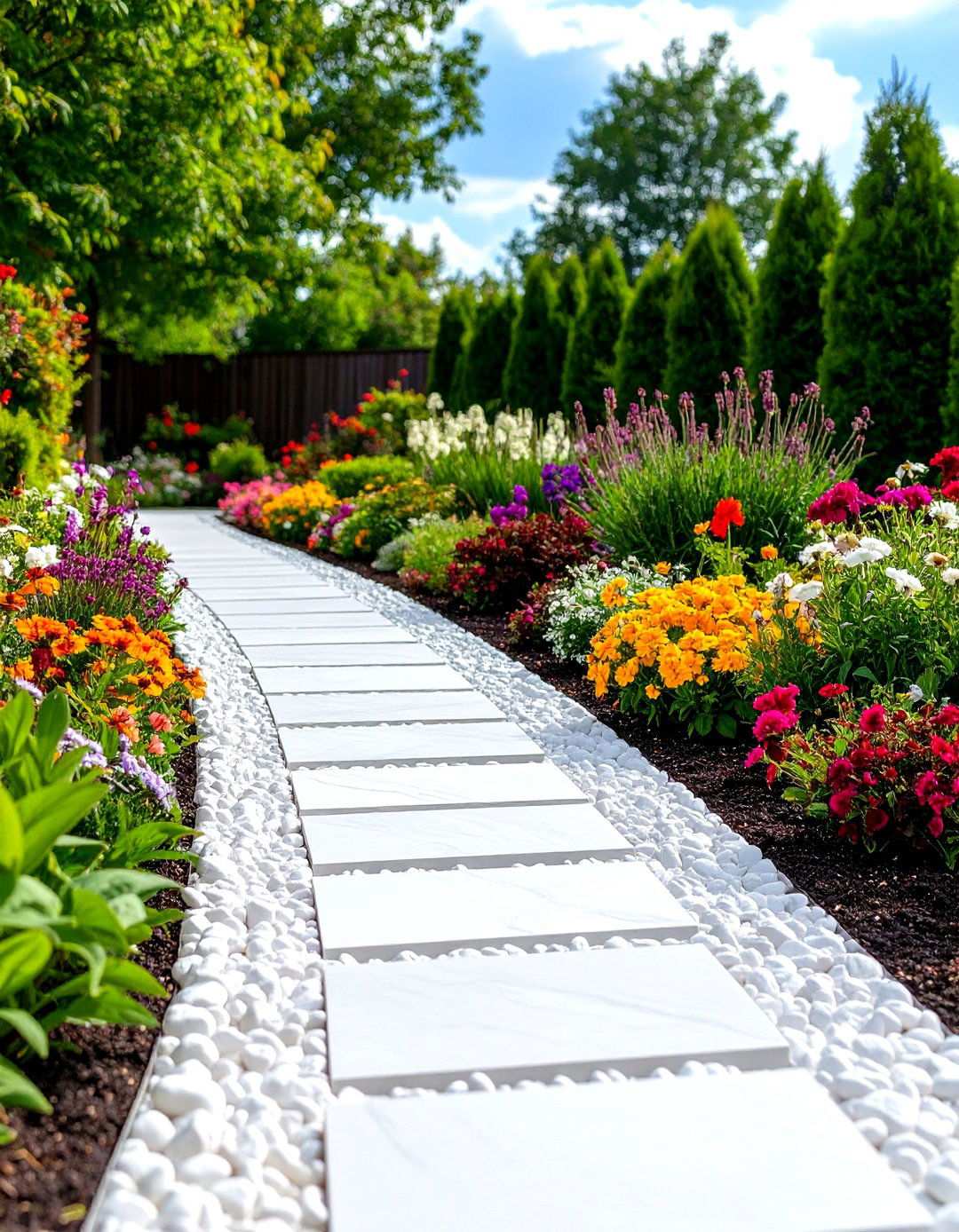 Striking Garden Border Definitions - 24 White Rock Landscaping Ideas