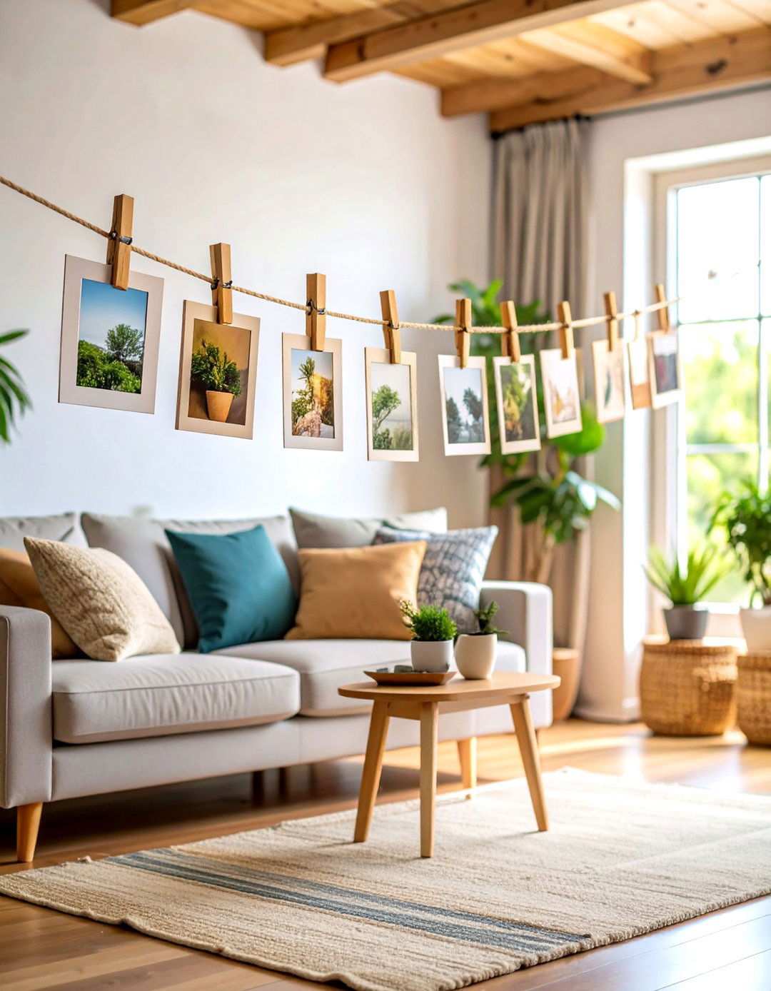 String and Clothespin Hanging - 24 Photo Display Ideas