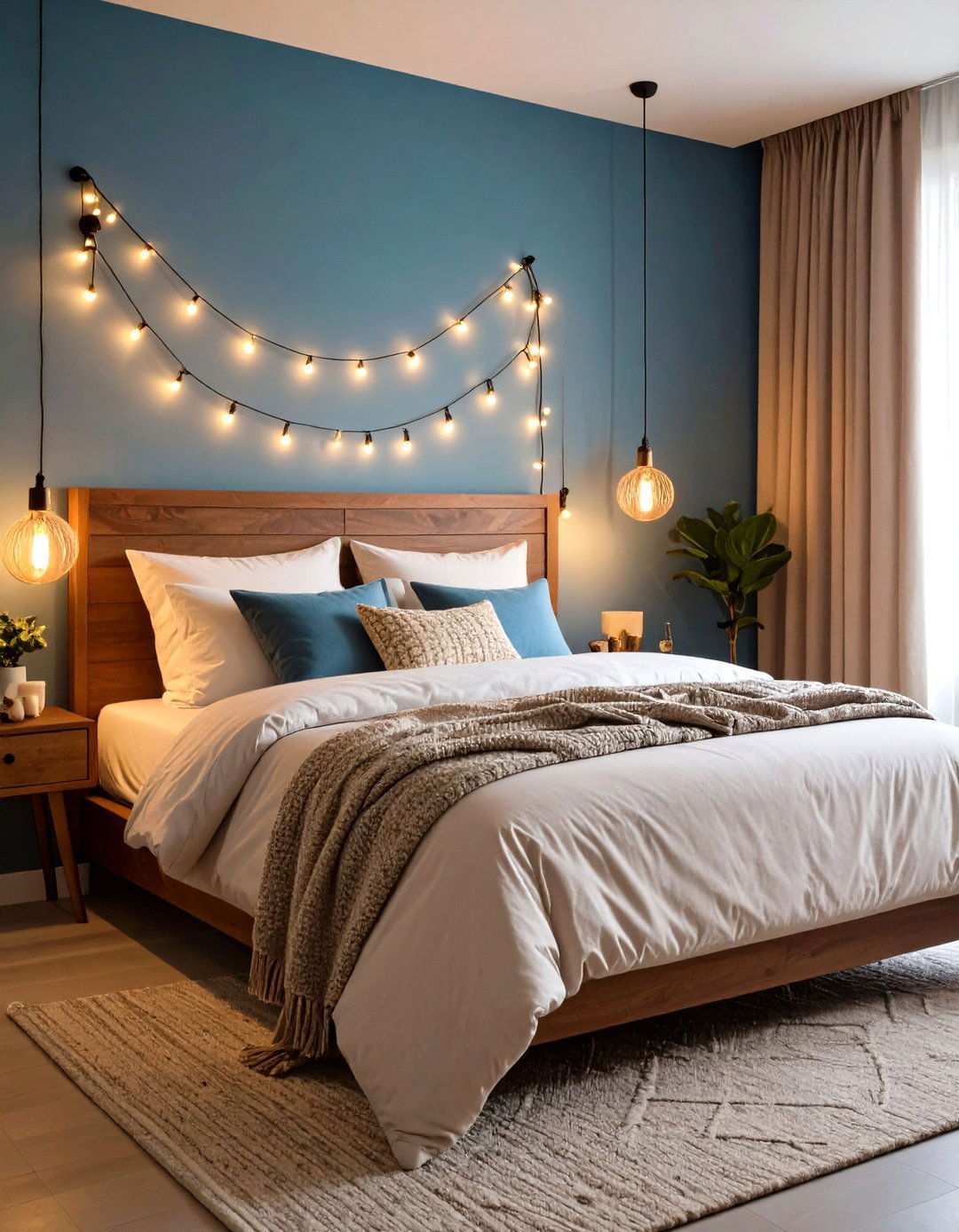 String Light Ambient Lighting - 24 Spring Decor Ideas