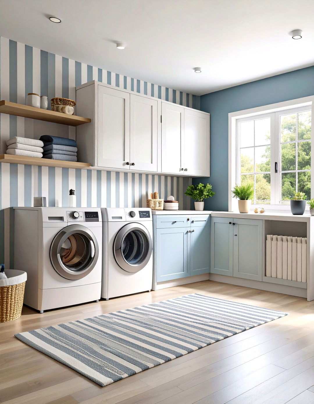 Striped Pattern Play - 24 Laundry Room Paint Ideas