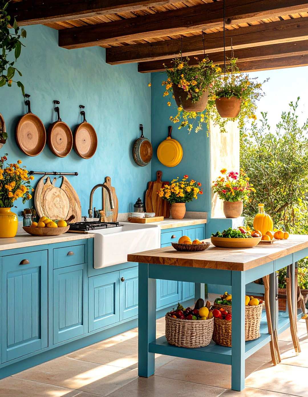 Stucco Kitchen with Outdoor Sink and Prep Station - 24 Stucco Outdoor Kitchen Ideas