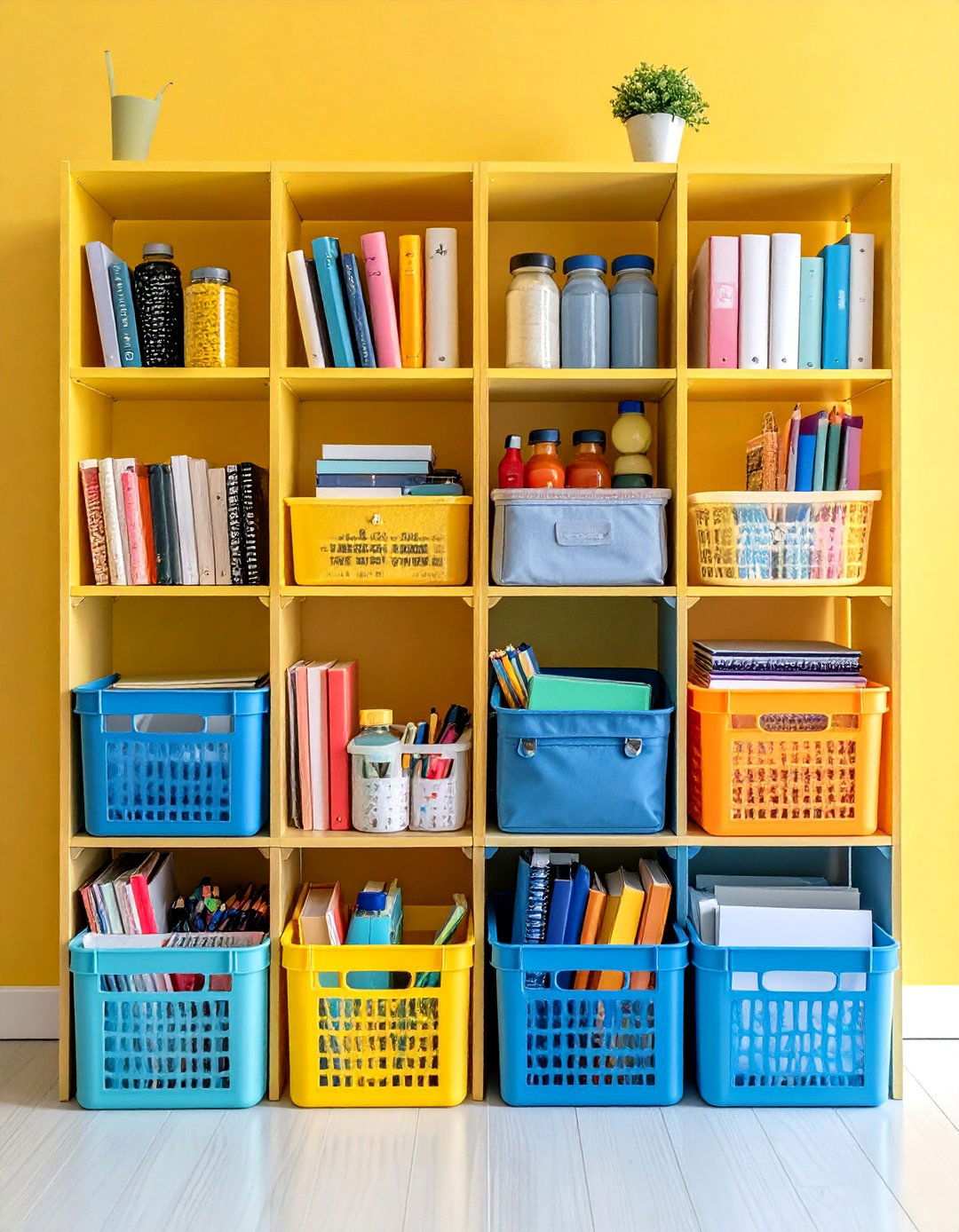 Study Area Book And Supply Storage - 24 Milk Crate Storage Ideas