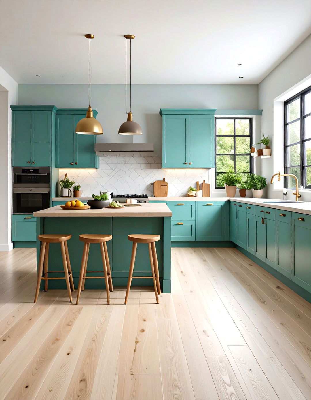 Subtle Linen Texture Linoleum Finishes - 24 Linoleum Kitchen Flooring Ideas