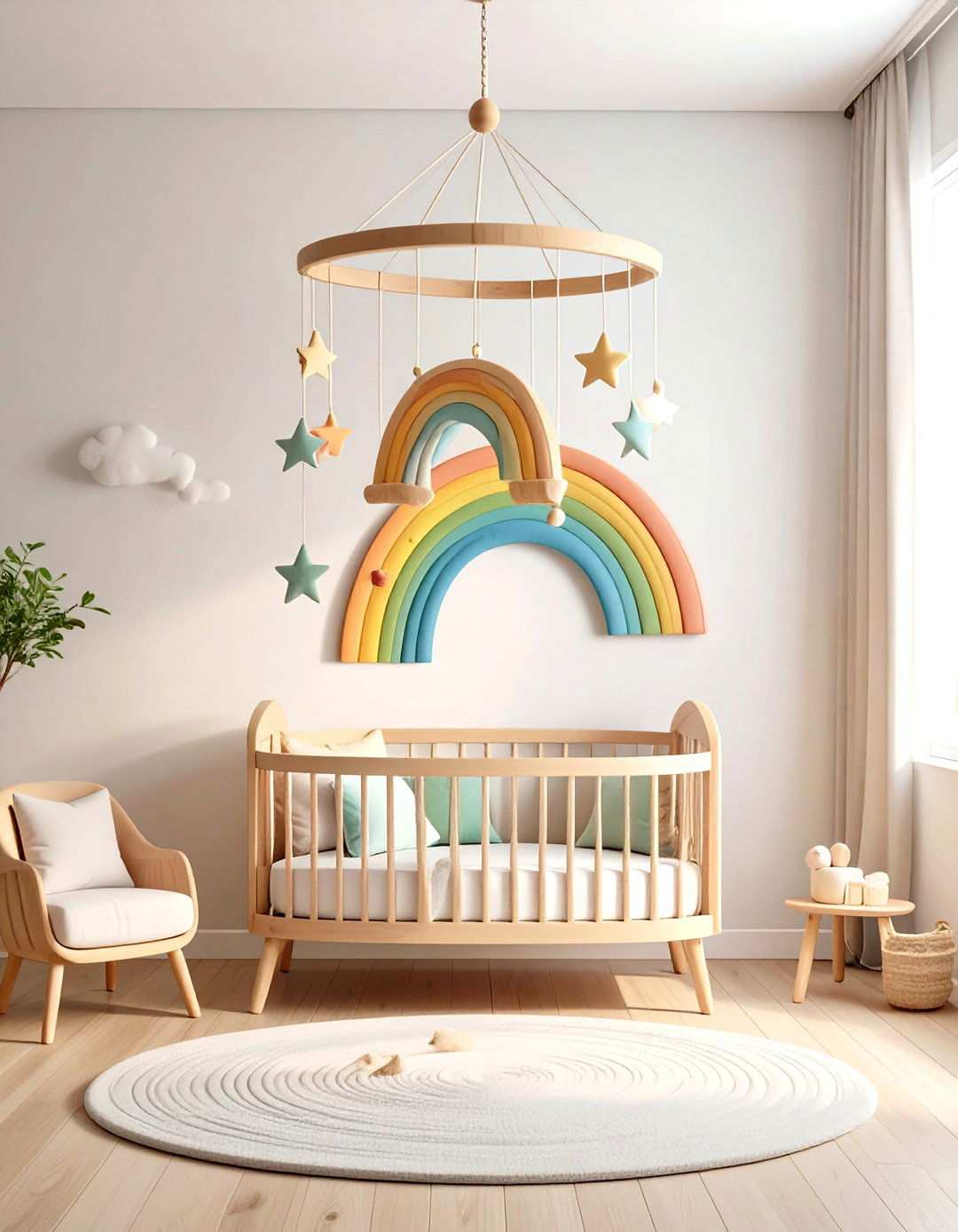 Subtle Rainbow Mobile Designs - 24 Rainbow Nursery Ideas