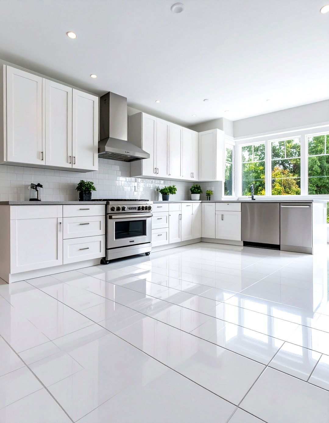Subway Tile Kitchen Floor with Classic Appeal - 24 Kitchen Floor Tile Ideas