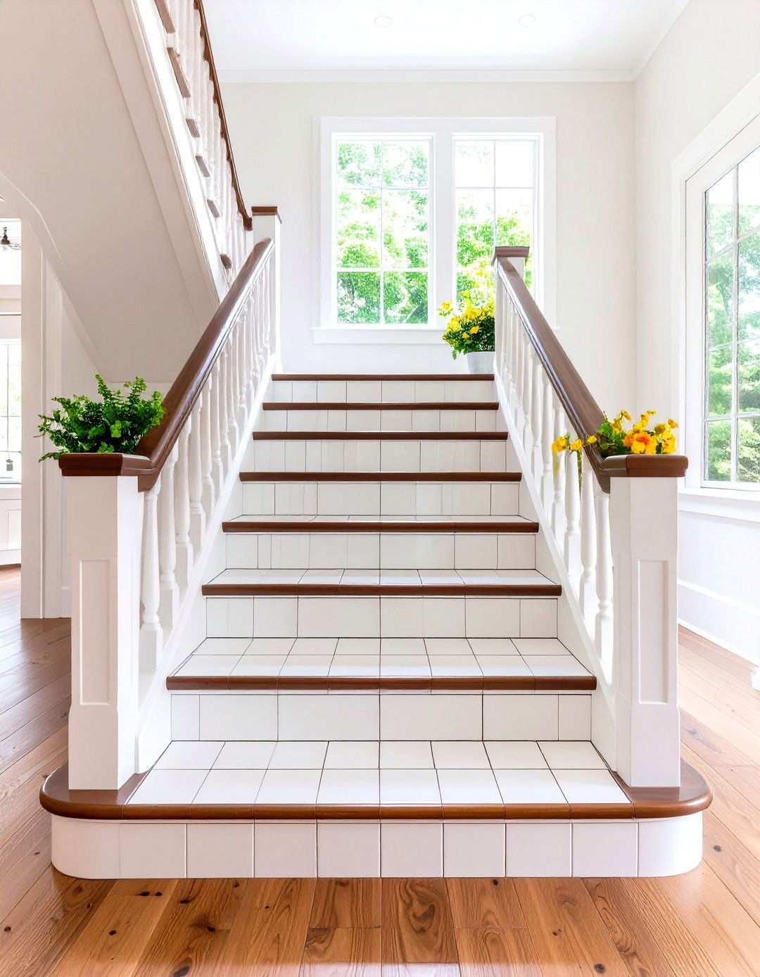 Subway Tile Stencil Design - 24 Stair Riser Ideas