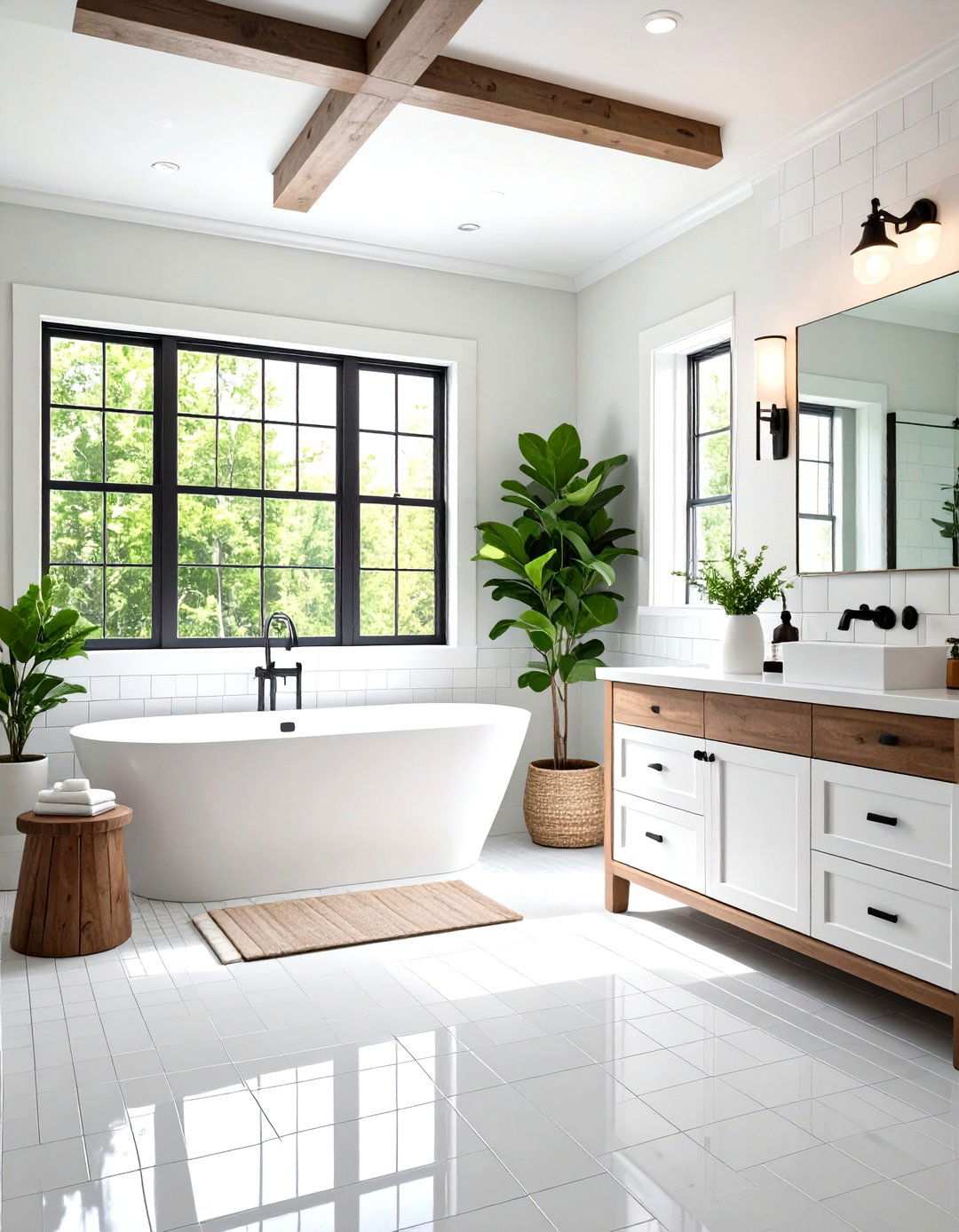 Subway Tile with Dark Grout - 24 Masculine Bathroom Ideas