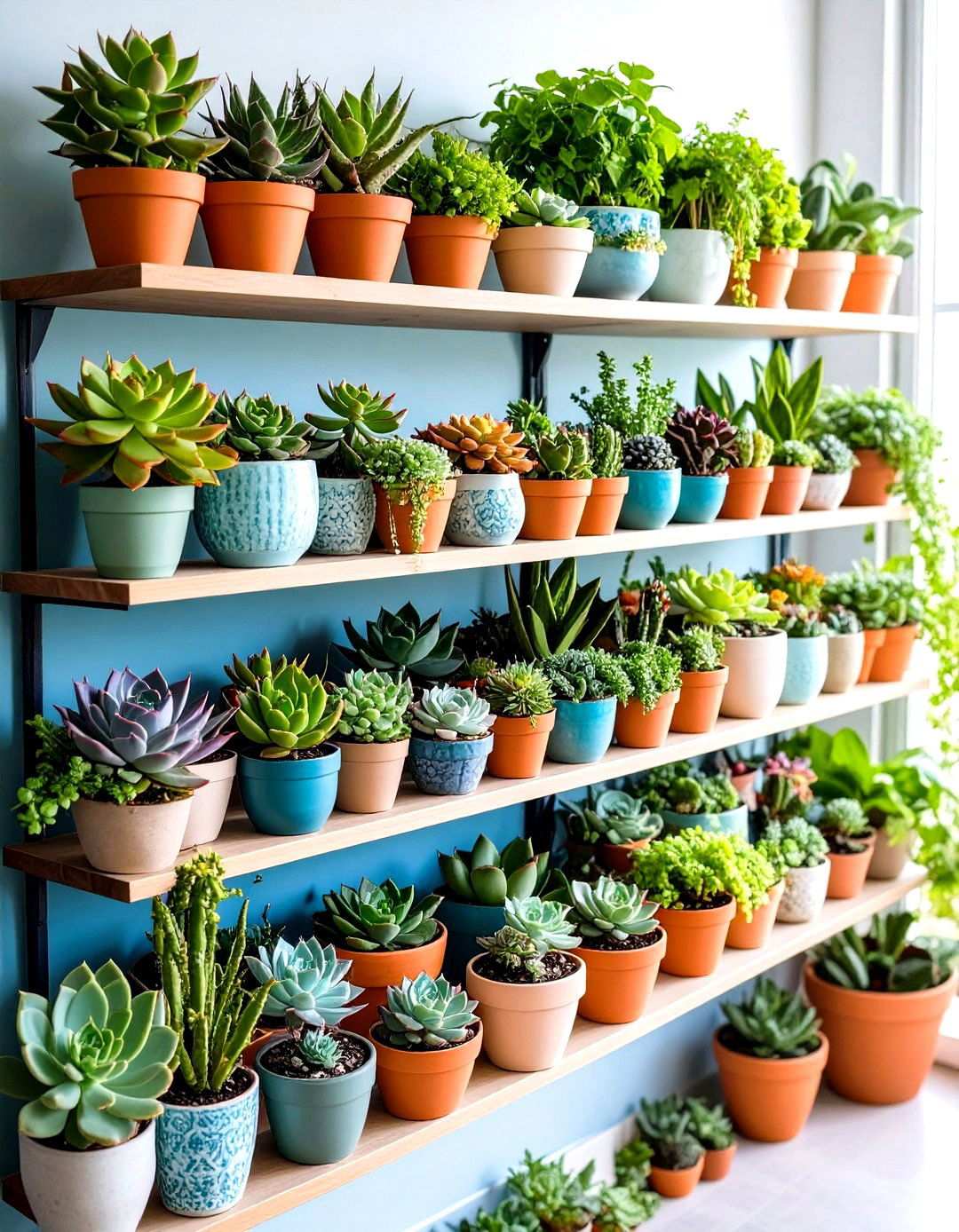 Succulent Collection Arrangements - 24 Ways Decorating With Plants