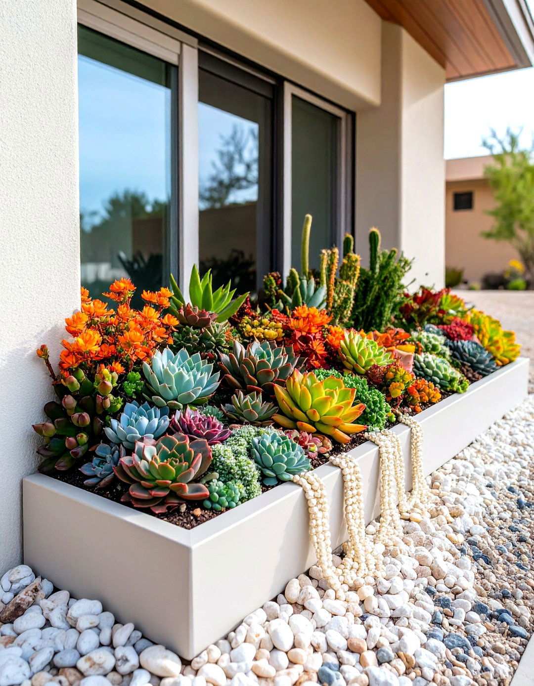 Succulent Desert Window Box - 24 window box ideas