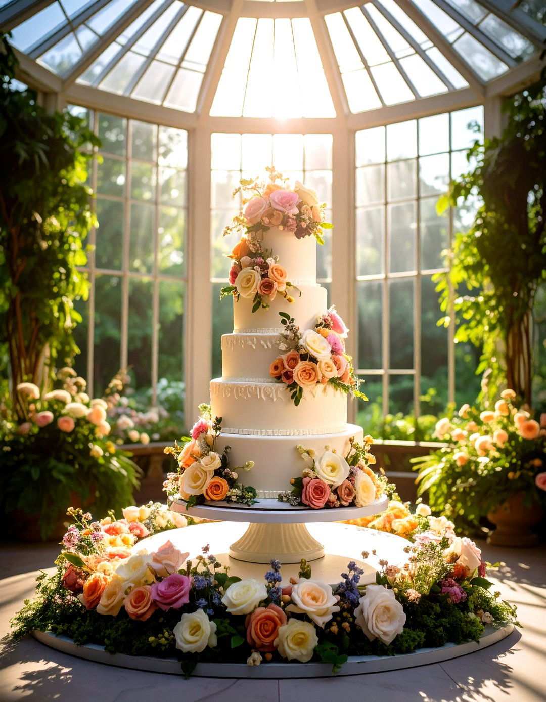 Sugar Flower Garden Cake - 24 Small Wedding Cake Ideas
