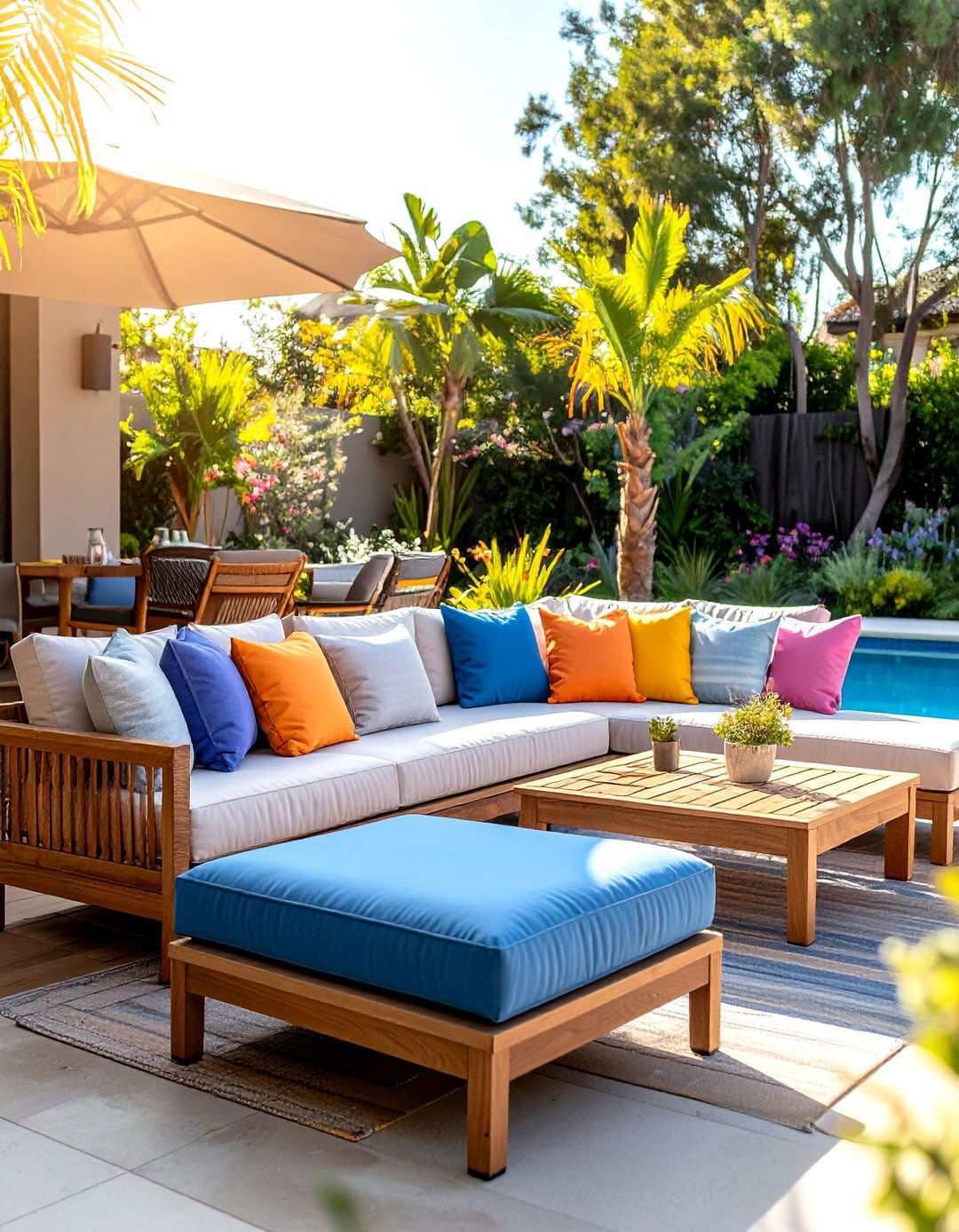 Sunbrella Cushioned Seating - 24 Pool Furniture Ideas