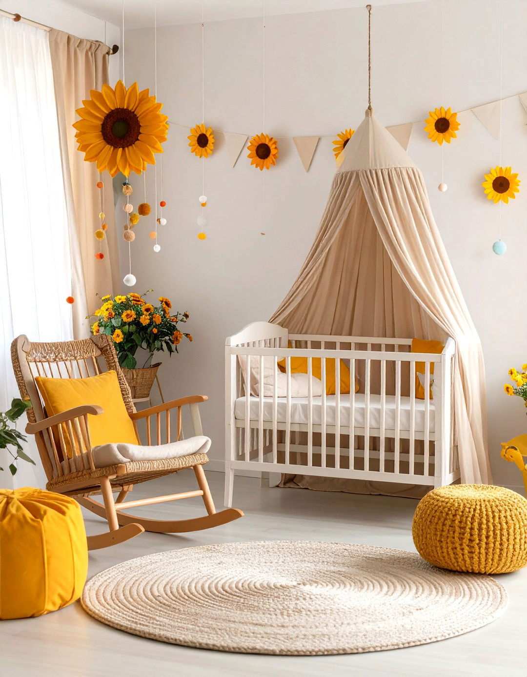 Sunflower Nursery Garden Theme - 24 Sunflower Bedroom Ideas